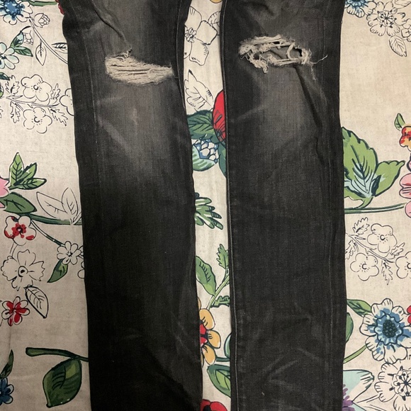 Denim & Supply Ralph Lauren Distressed Skinny Jeans Black Size 30 - Picture 11 of 12